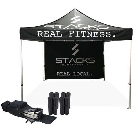 Custom Printed Tent Pop up 10x10 with back wall
