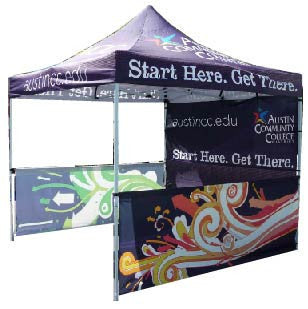 Custom Tent 10x10 Package #3 Made in Canada - Frame, Canopy, Backwall & 2 Side Half Walls