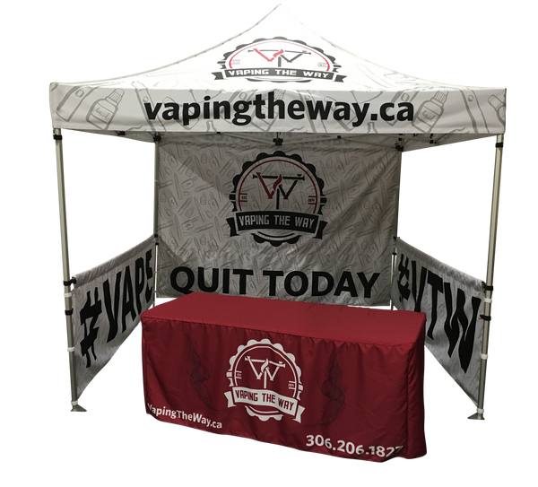 Trade Show canopy package with tent, walls and table cover