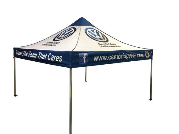 VW Cambridge Dye Sublimation advertising tent 10x10 