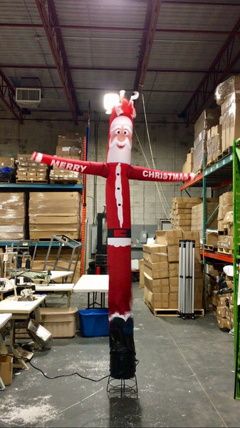 10 foot Printed Santa REPLACEMENT Air Dancer (no blower)