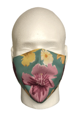 Hawaiian Flower Fabric mask