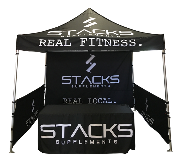 10x10 dye sub tent package with walls and table cover